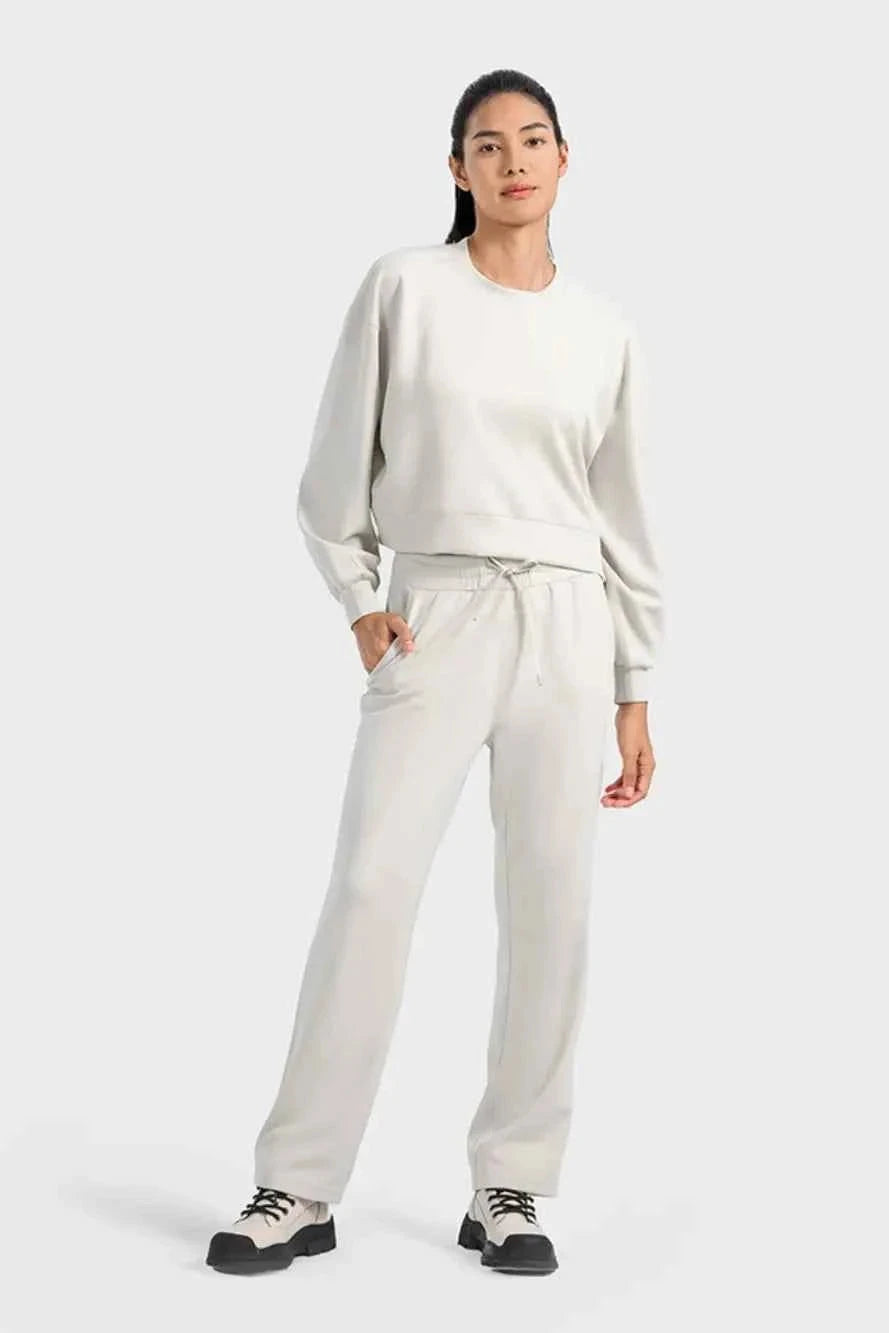 Millennia Round Neck Drop Shoulder Sports Top