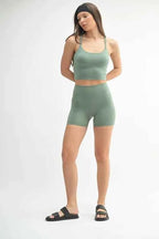 MONO B Venice Cloud Light Contour Biker Shorts