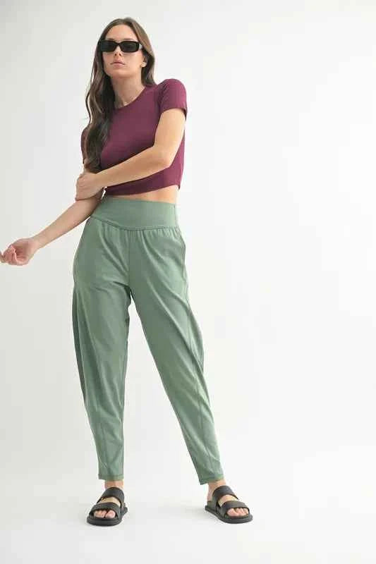 MONO B Flowbarrel High Waist Active Pants