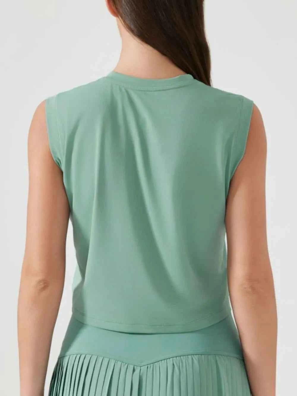 Millennia Round Neck Cropped Active Tank