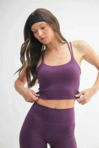 MONO B Venice Cloud Light Crisscross Sports Bra