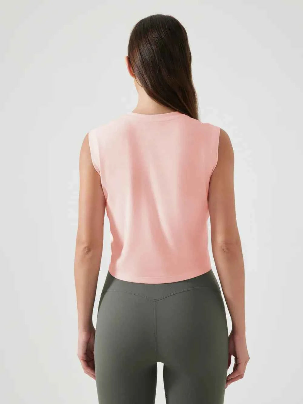 Millennia Round Neck Cropped Active Tank