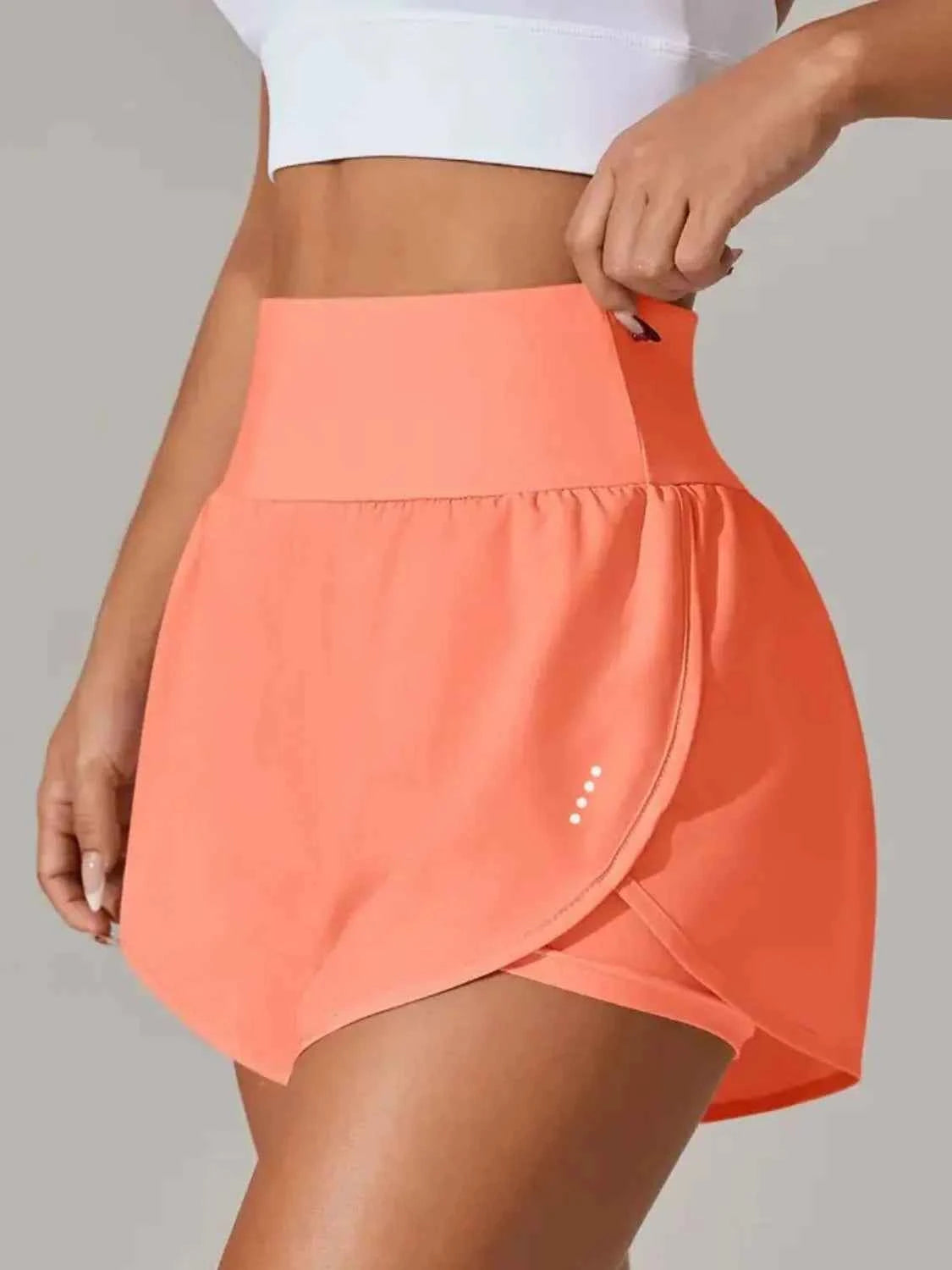 Pocketed High Waist Active Shorts