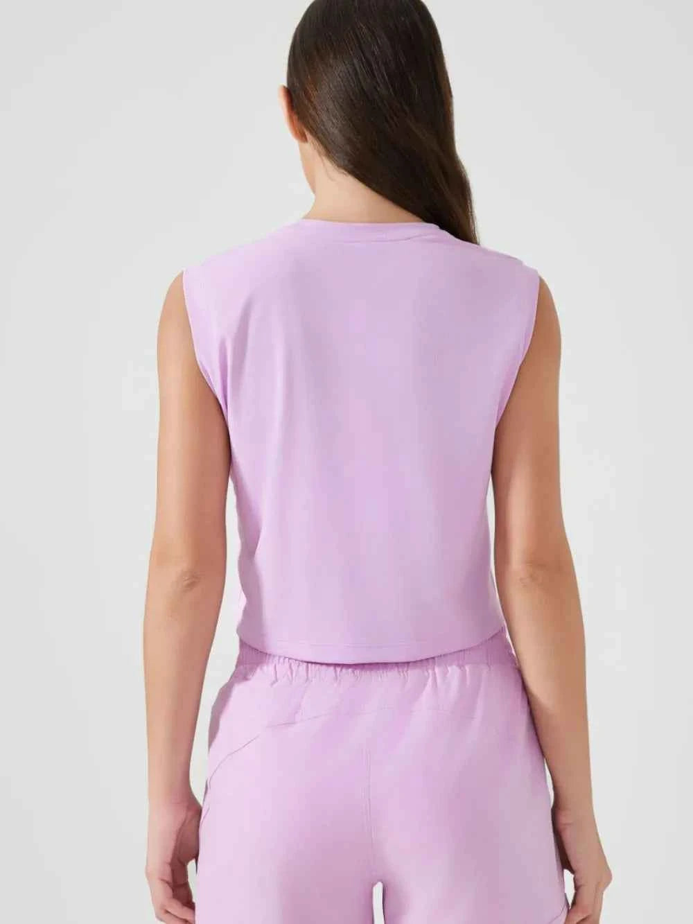 Millennia Round Neck Cropped Active Tank