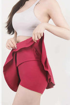 High Waist Pleated Active Skirt