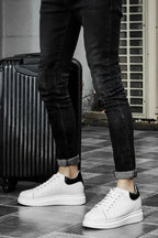 White Elevator Shoes Men Sports Casual Sneakers Height Increasing Board Shoes Invisible 8cm Heighten Flats Man Taller Lifting