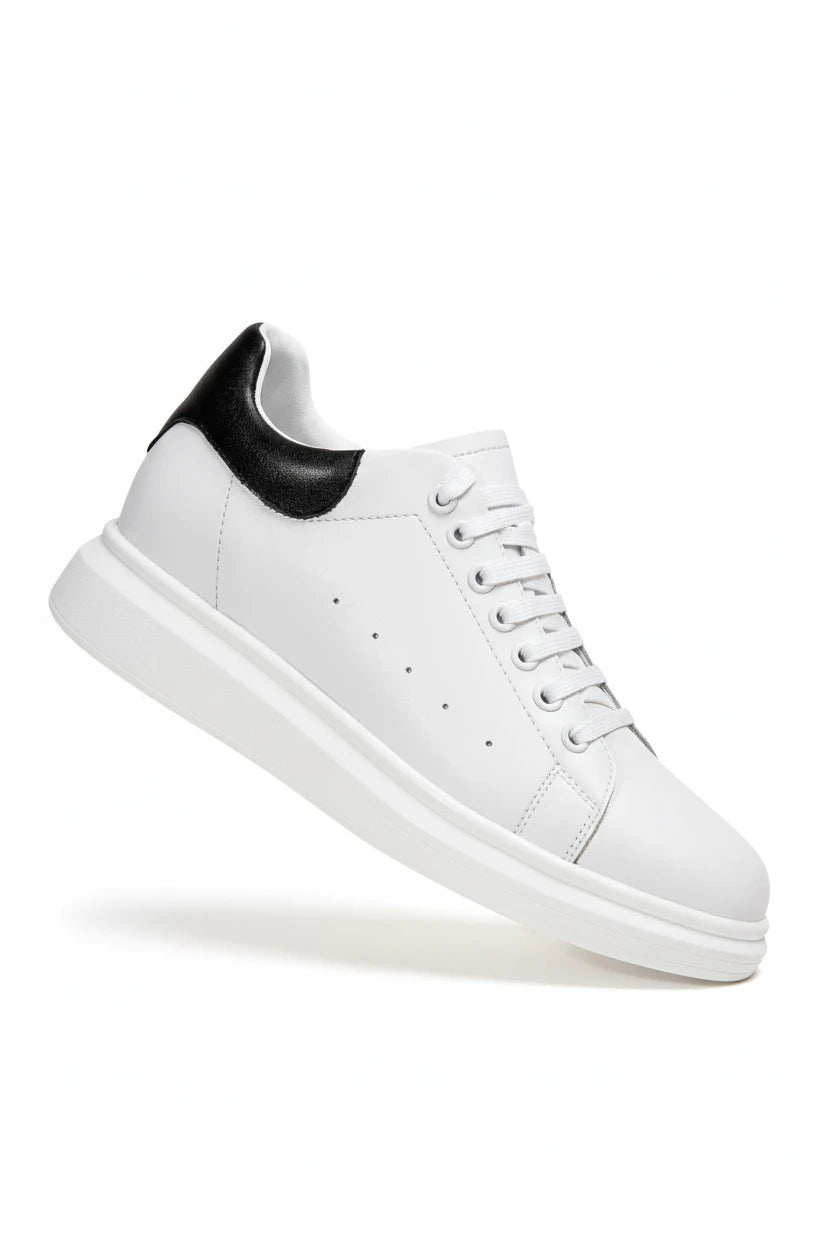 White Elevator Shoes Men Sports Casual Sneakers Height Increasing Board Shoes Invisible 8cm Heighten Flats Man Taller Lifting