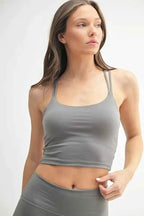 MONO B Venice Cloud Light Crisscross Sports Bra