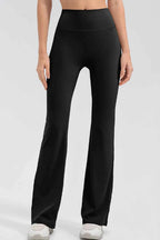 Wide Waistband High Waist Bootcut Active Leggings