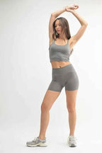 MONO B Venice Cloud Light Crisscross Sports Bra